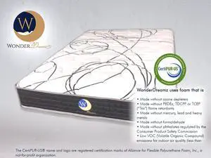 Wonderdreamz Luna Series 12” King Size Dual-Firmness Hybrid Cool Sleep Mattress with Luxury Memory Foam Pillow Top & Pocketed Springs CertiPur-US® Certified w/400-night sleep trial & 10 yr Warranty