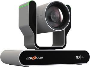 BZBGEAR 12X 1080P FHD AUTO TRACKING HDMI/3G-SDI/USB 2.0/USB 3.0/NDI|HX Live Streaming PTZ Camera with Tally Lights (White)