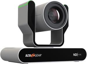 BZBGEAR 20X 1080P FHD AUTO TRACKING HDMI/3G-SDI/USB 2.0/USB 3.0/NDI|HX Live Streaming PTZ Camera with Tally Lights (White)