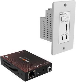 BZBGEAR 4K UHD 18Gbps HDMI/USB-C Wall Plate Transmitter/Receiver Kit up to 164ft
