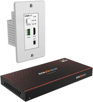 BZBGEAR 4K UHD 18Gbps HDBaseT HDMI/MDP/RS-232 Wall Plate Transmitter/Receiver Kit up to 230ft