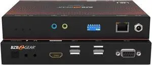 BZBGEAR 4K UHD HDMI 2.0 Over IP Multicast Receiver with Video Wall/KVM/USB/POE Support