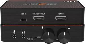 BZBGEAR USB-C 4K60 Video Capture Card Box with Scaler/HDMI 2.0 Loop Out/Audio/HDR10 to SDR Conversion Support