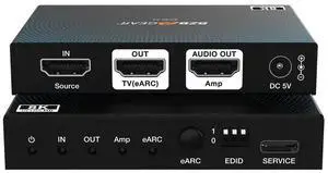 BZBGEAR 8K60 HDMI 2.1 eARC Audio to Amplifier Adapter