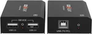 BZBGEAR 2-Port USB 2.0 Extender Over Cat5e/6/7 Cable up to 330ft