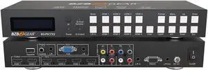 BZBGEAR 7x2 4K UHD Presentation Switcher Scaler with HDMI/VGA/Component/Composite Video & Audio