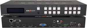 BZBGEAR 6x2 4K UHD Conference Room Presentation Switcher Scaler with HDMI/VGA/USB-C/DP & Audio