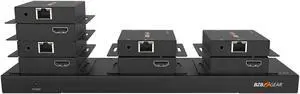 BZBGEAR 1x8 1080P/4K30 HDMI Splitter/Distribution Amplifier Kit with 8 Receivers up to 230ft over Category Cable