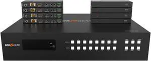 BZBGEAR 8x8 4K UHD 18Gpbs HDMI Matrix Switcher Over HDBaseT with Bi-directional IR/Advance EDID and Downscaling