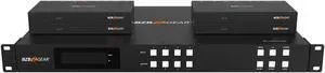 BZBGEAR 4x4 4K UHD HDMI/Audio Matrix Switcher Over HDBaseT with 2-Way IR/ARC/Ethernet/IP and RS-232 Control