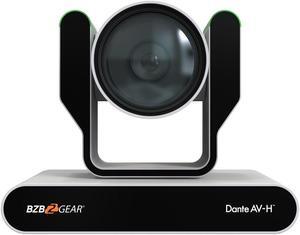 BZBGEAR 12X 4K UHD AUTO TRACKING HDMI 2.0/12G-SDI/USB 2.0/USB 3.0 Dante AV-H Live Streaming PTZ Camera with Tally Lights (White)