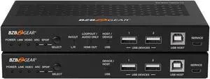 BZBGEAR 4K UHD HDMI/HDBaseT 3.0 Extender with IR/eARC/ARC/PoC/RS-232/Ethernet/USB 2.0 and Audio Embedding/De-embedding up to 330ft