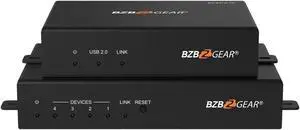 BZBGEAR 4-Port USB 2.0/3.0/3.1 SuperSpeed Extender Over Fiber Optic Cable