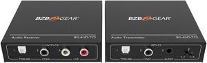 BZBGEAR Long Range Digital/Analog Audio Extender Kit over Cat5e/6/7 up to 950ft (Stereo/TOSLINK/COAX)