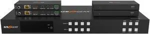 BZBGEAR 4x4 4K UHD 18Gbps HDMI Matrix Switcher Over HDBaseT with Bi-directional IR/Advance EDID and Downscaling