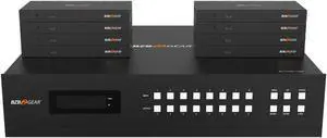 BZBGEAR 8x8 4K UHD HDMI/Audio Matrix Switcher Over HDBaseT with 2-Way IR/ARC/Ethernet/IP and RS-232 Control