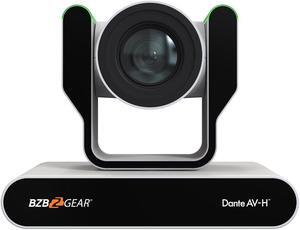 BZBGEAR 20X 1080P FHD Auto Tracking HDMI/3G-SDI/USB 2.0/USB 3.0 Dante AV-H Live Streaming PTZ Camera with Tally Lights (White)