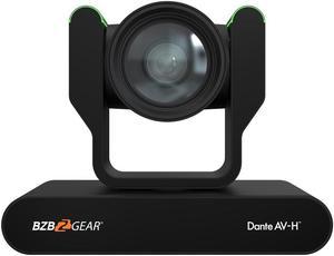 BZBGEAR 12X 1080P FHD Auto Tracking HDMI/3G-SDI/USB 2.0/USB 3.0 Dante AV-H Live Streaming PTZ Camera with Tally Lights (Black)