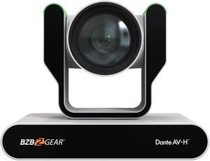 BZBGEAR 12X 1080P FHD Auto Tracking HDMI/3G-SDI/USB 2.0/USB 3.0 Dante AV-H Live Streaming PTZ Camera with Tally Lights (White)