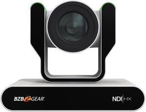 BZBGEAR 30X 1080P FHD Auto Tracking HDMI/3G-SDI/USB 2.0/USB 3.0/NDI|HX Live Streaming PTZ Camera with Tally Lights (White)