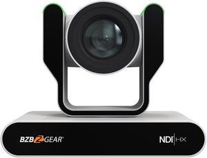 BZBGEAR 20X 1080P FHD Auto Tracking HDMI/3G-SDI/USB 2.0/USB 3.0/NDI|HX Live Streaming PTZ Camera with Tally Lights (White)