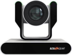 BZBGEAR 20X 1080P FHD Auto Tracking HDMI/3G-SDI/USB 2.0/USB 3.0 Live Streaming PTZ Camera with Tally Lights (White)