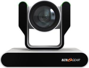 BZBGEAR 12X 1080P FHD Auto Tracking HDMI/3G-SDI/USB 2.0/USB 3.0 Live Streaming PTZ Camera with Tally Lights (White)