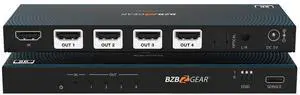 1x4 8K UHD HDMI 2.1 48Gbps Splitter with Auto Downscalling/Audio De-embedder (8K60/4K120 and VRR/FVA/ALLM Support)