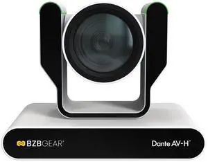 BZBGEAR 25X 4K UHD AUTO TRACKING HDMI 2.0/12G-SDI/USB 2.0/USB 3.0 Dante AV-H Live Streaming PTZ Camera with Tally Lights (White)