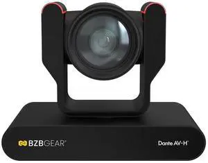 BZBGEAR 12X 1080P FHD Auto Tracking HDMI/3G-SDI/USB 2.0/USB 3.0 Dante AV-H Live Streaming PTZ Camera with Tally Lights (Black)