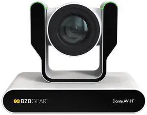 BZBGEAR 20X 1080P FHD Auto Tracking HDMI/3G-SDI/USB 2.0/USB 3.0 Dante AV-H Live Streaming PTZ Camera with Tally Lights (White)