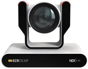 BZBGEAR 12X 1080P FHD Auto Tracking HDMI/3G-SDI/USB 2.0/USB 3.0/NDI|HX Live Streaming PTZ Camera with Tally Lights (White)