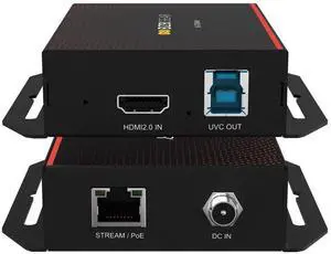 BZBGEAR HDMI to IP/UVC POE Encoder Supports H.264/H.265/AVC (Dante AV-H Ready)