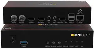 BZBGEAR 1 Channel SDI/HDMI Encoder/Decoder/Recorder with Audio/USB 3.0 for Storage plus NDI Support