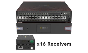 BZBGEAR 16x16 4K UHD Seamless HDMI Matrix Switcher/Video Wall Processor/MultiViewer over Cat5e/6/7 Kit with 16 Receivers BZBGEAR 16x16 4K UHD Seamless HDMI Matrix Switcher/Video Wall Processor/MultiViewer over Cat5e/6/7 Kit with 16 Receivers