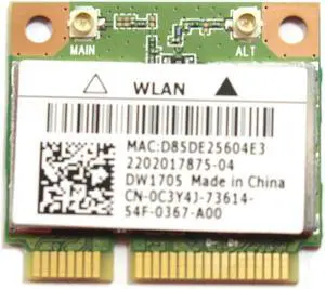New Dell DW1705 Inspiron 15 3521 3537 3541 WiFi+Bluetooth Mini PCI-E Card C3Y4J 0C3Y4J CN-0C3Y4J