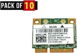 Lot 10 of Genuine Dell OEM Optiplex 7010 9010 Wifi Card Half-Height Mini-PCI 802.11abgn 1JKGC 01JKGC CN-01JKGC DW1530