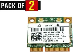 Lot 2 of Genuine Dell OEM Optiplex 7010 9010 Wifi Card Half-Height Mini-PCI 802.11abgn 1JKGC 01JKGC CN-01JKGC DW1530