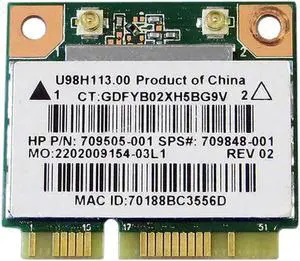 Genuine HP Realtek RTL8188EE 802.11 bgn 1x1 WiFi card New 709848-001 709505-001
