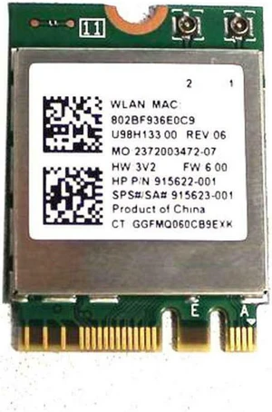 New HP 915623-001 Realtek RTL8822BE 802.11AC ABGN Bluetooth 4.2 NGFF U98H133.00 New HP 915623-001 Realtek RTL8822BE 802.11AC ABGN Bluetooth 4.2 NGFF U98H133.00