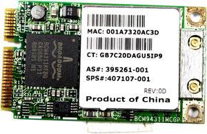 New HP Pavilion dv2000 Laptop WiFi Wireless Card 395261-001 416376-001 Compaq Presario V3000