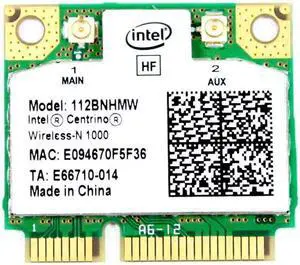 Toshiba Satellite P740 P745 P750 P755 Intel Centrino Wireless-N 1000 802.11b/g/n PCIe Half Wireless WiFi Card 112BNHMW 593530-001 K000112470