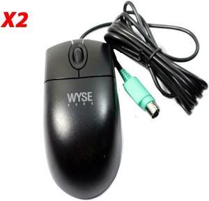 Lot Of 2 Dell WYSE MO42KOP Black PS/2 3-Buttons Scroll Optical Mouse 770510-21L 85FHW 085FHW