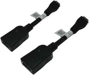 Lot OF 2 Dell Mini HDMI Adapter Mini HDMI to HDMI Female Cable Adapter 4K DDR4T