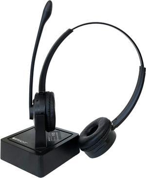 ZuM Maestro Bluetooth Wireless Headset with Base Station - Dual Ear version for full Stereo effect.  Noise Canceling Mic.