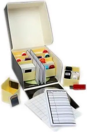 archival methods 5.12 x 5.87 x 3 storage kit for up to 48 usb drives/memory cards