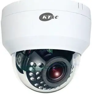 KT&C KEZ-c2DI28V12IRW OMNI EZ HD-TVI Camera 1080p Dome, 24 IR LED, 2.8-12mm, Dual Power, WHITE
