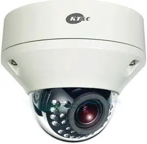 KT&C KEZ-c2DR28V12IR OMNI EZ HD-TVI Camera 1080p Outdoor Vandal Dome IR, 2.8-12mm, Dual Power