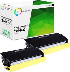 TCT Premium Compatible Toner Cartridge Replacement for Brother TN-460 TN460 Black High Yield Works with Brother DCP-1200 1400, HL-1230 1240 1250 1270N, MFC-8300 Printers (6,000 Pages) - 2 Pack