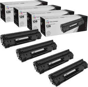 LD Products Compatible Toner Cartridge Replacement for Canon 126 CRG-126 CRG126 3483B001 (Black, 4-Pack) Compatible with The Following Canon imageCLASS LBP6200d